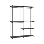 Garderoob 138x43x182cm, must Garderoobid