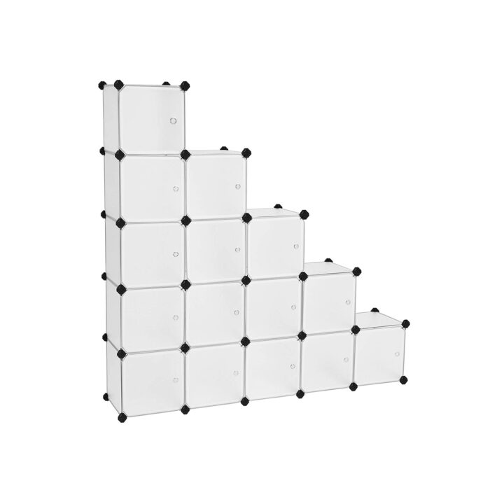 Plastikust kapp 153x31x153cm, white,wu Riiulid