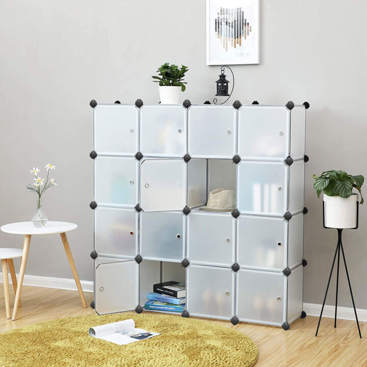 Plastikust kapp 153x31x153cm, white,wu Riiulid
