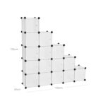 Plastikust kapp 153x31x153cm, white,wu Riiulid