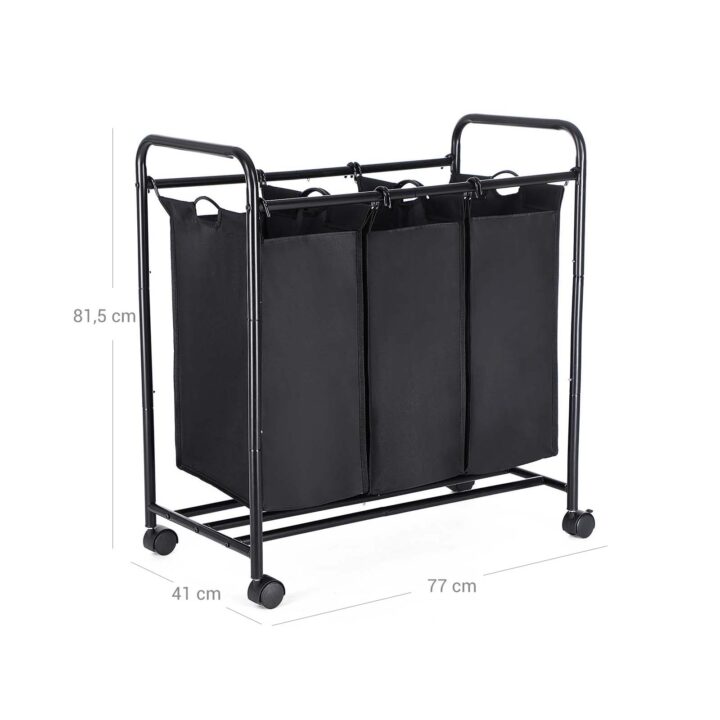 Pesukorv 77x41x81.5cm, must Pesukorvid ja hoiukastid