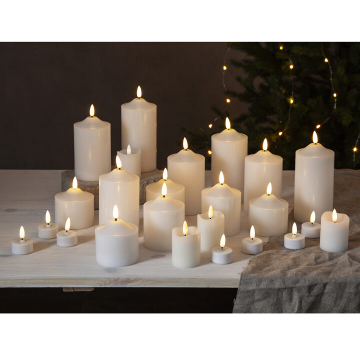 LED-teeküünlad FLAMME 2tk, D3.8xH5cm, valge, taimer 6H Jõulukaunistused Jõulukaunistused