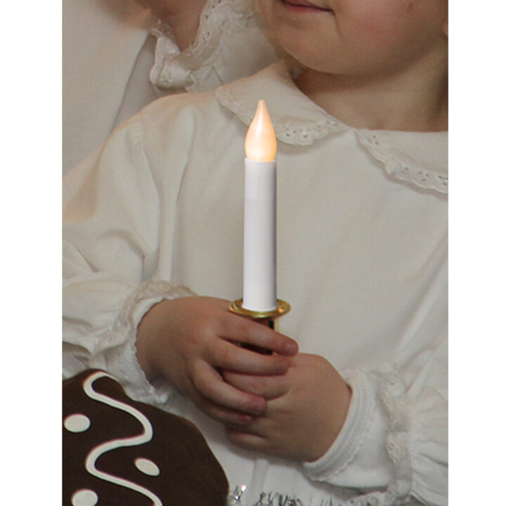 LED-küünal SANTA LUCIA H17cm, valge/ kuldne Advendiküünlad Advendiküünlad