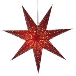 Jõulutäht GALAXY, D60cm, punane paber, E14 Jõulud Jõulukaunistused