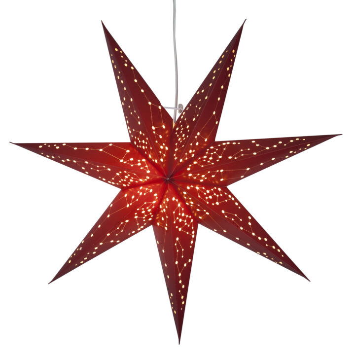 Jõulutäht GALAXY, D60cm, punane paber, E14 Jõulud Jõulukaunistused