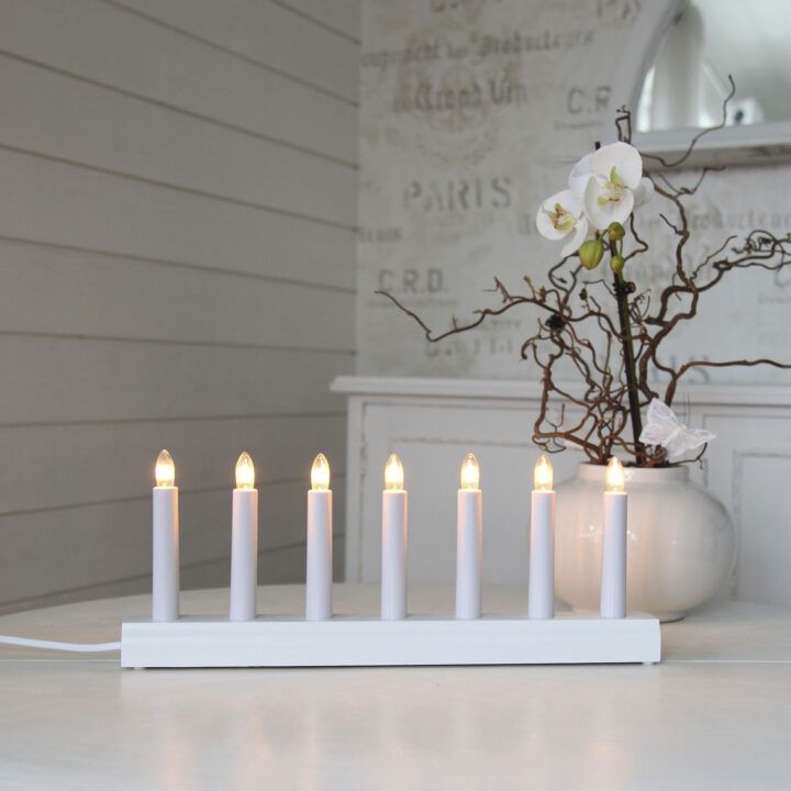 Advendiküünal IDA H15cm, valge Jõulud Jõulukaunistused
