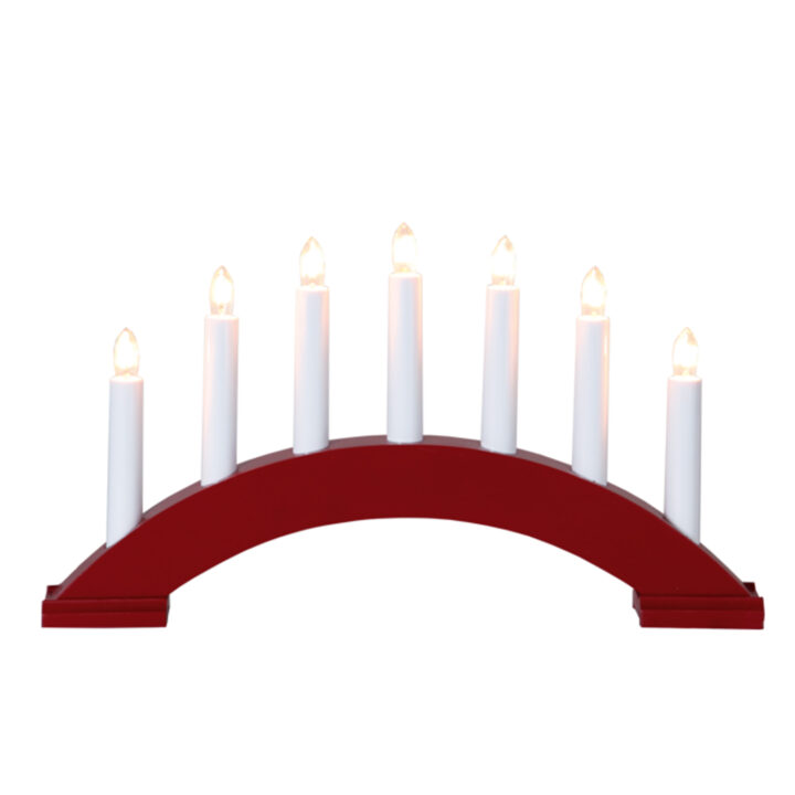 Advendiküünal BEA 7-ne, 39xH22cm, punane puit Elektriküünlad Elektriküünlad