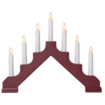 Advendiküünal ADA 7-ne, 37xH30cm, punane puit, kolmnurk Elektriküünlad Elektriküünlad