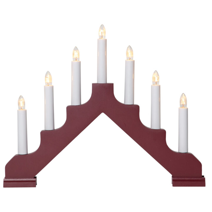 Advendiküünal ADA 7-ne, 37xH30cm, punane puit, kolmnurk Elektriküünlad Elektriküünlad