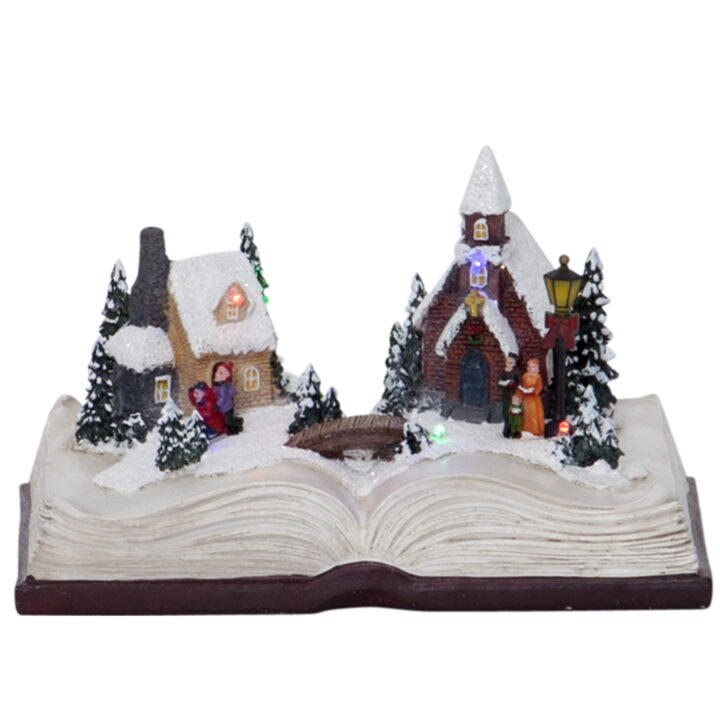 Jõuludekoratsioon BOOKVILLE 21,5x15xH13cm, raamat LED-valgusega, värviline, taimer 6h Advendiküünlad Advendiküünlad