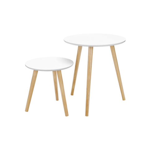 Abilaud 45x45x50cm  35x35x35cm, valge, puidu värvi Abilauad