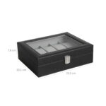 Kellade hoiukast 25.5×20.2×7.8cm, must Kellakarbid