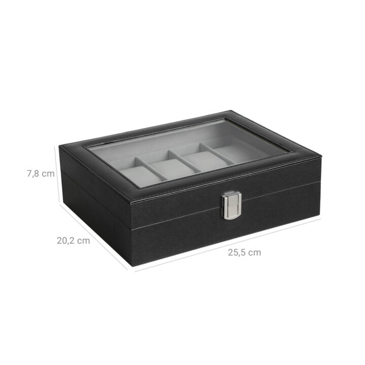 Kellade hoiukast 25.5×20.2×7.8cm, must Kellakarbid