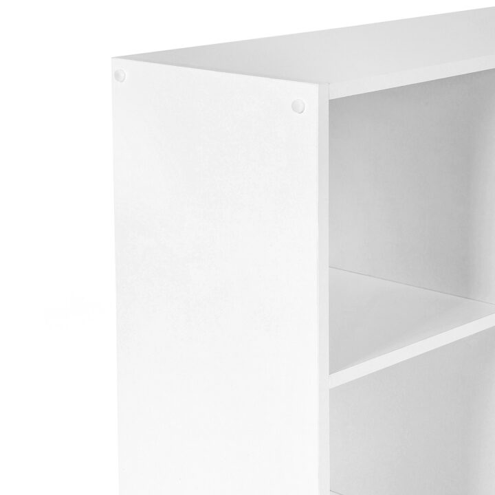 Raamatukapp 65.5x30x129.5cm, valge Raamaturiiulid