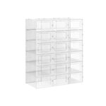Plastikust jalatsiriiul 33.5×23.2×14.3cm, valge Kingakapid, riiulid ja pingid