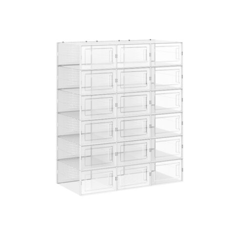 Plastikust jalatsiriiul 33.5×23.2×14.3cm, valge Kingakapid, riiulid ja pingid