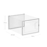Plastikust jalatsiriiul 33.5×23.2×14.3cm, valge Kingakapid, riiulid ja pingid
