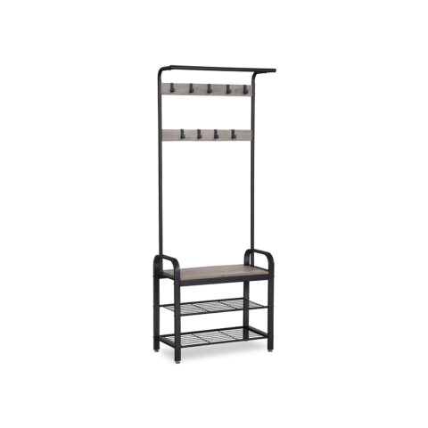 Riidenagi  72×33.7x183cm, valge, hele elevandiluu + must Riidestanged ja nagid