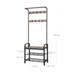 Riidenagi  72×33.7x183cm, valge, hele elevandiluu + must Riidestanged ja nagid
