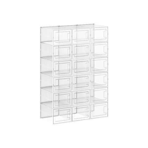 Plastikust jalatsiriiul 25.2x35x19cm, valge Kingakapid, riiulid ja pingid