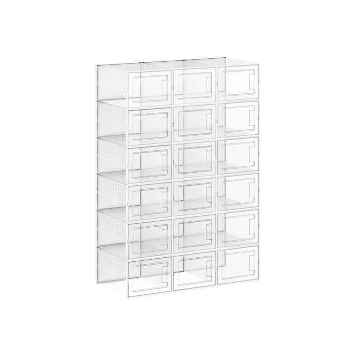 Plastikust jalatsiriiul 25.2x35x19cm, valge Kingakapid, riiulid ja pingid