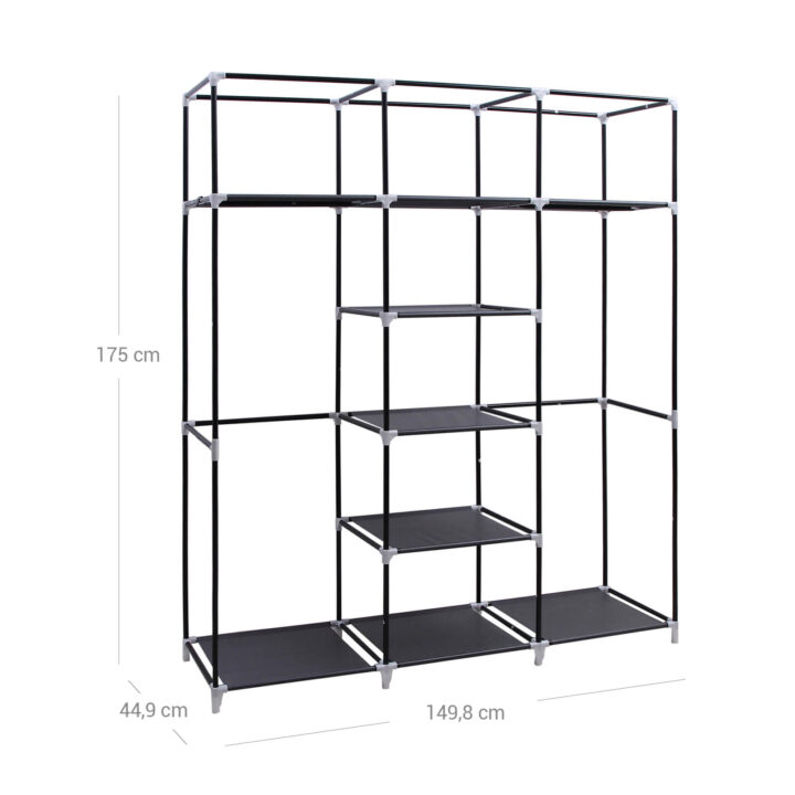 Garderoob 150x45x175cm, must Riidest kapid