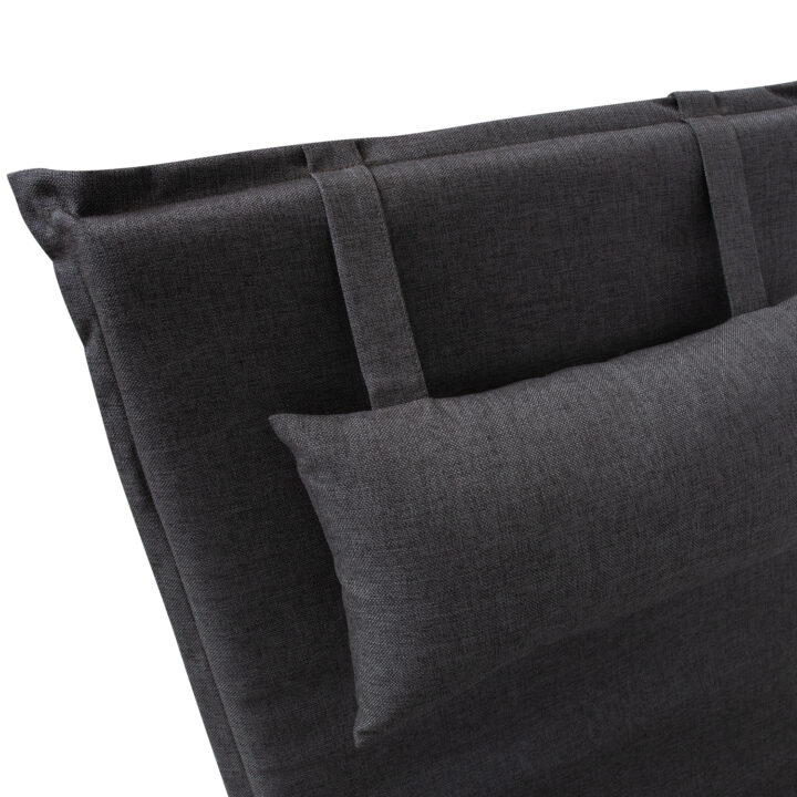Lamamistooli kate WICKER 55x195xH3cm, tumehall, 100% polüester Tekstiiltooted aeda HORECA
