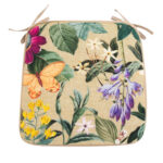 Toolikate AMAZONIA 39x39x2,5cm, beež lilleline, 100% polüester Tekstiiltooted aeda Toolikatted