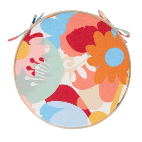 Toolikate NORDIC FLOWER D38x2,5cm, 80% puuvill, 20% polüester Tekstiiltooted aeda Toolipadjad ja lamamistoolikatt