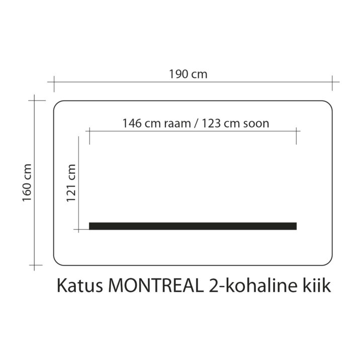 Kiigekatus MONTREAL 2 160x190cm, 100% polüester, kangas 765 Kiigepadjad ja kiigekatused Kiigepadjad ja kiigekatused