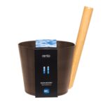 Saunakibu RENTO BROWN, 5L, alumiinium/ bambus Saun RENTO