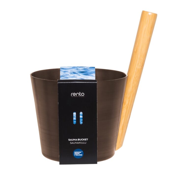 Saunakibu RENTO BROWN, 5L, alumiinium/ bambus Saun RENTO