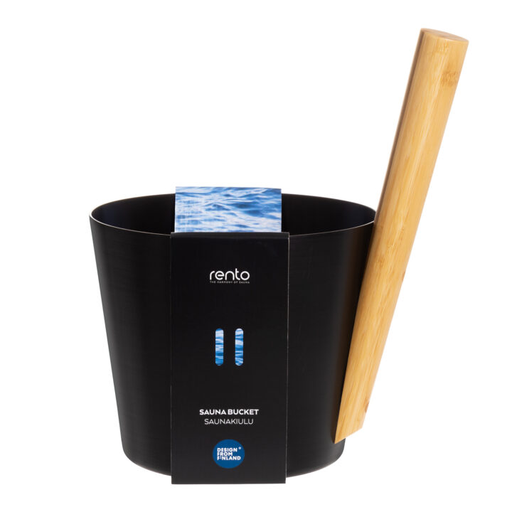 Saunakibu RENTO BLACK, 5L, alumiinium/ bambus Saun RENTO