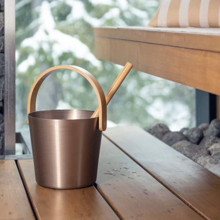 Saunaämber RENTO CHAMPAGNE, 5L, alumiinium/ bambus Saun RENTO