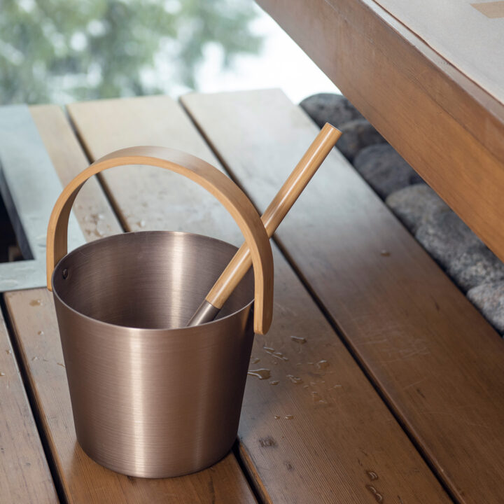 Saunaämber RENTO CHAMPAGNE, 5L, alumiinium/ bambus Saun RENTO