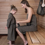 Saunaseelik naistele RENTO BROWN 85x145cm Saun RENTO