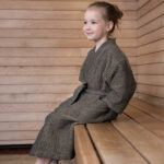 Hommikumantel RENTO BROWN, laste S/M Saun RENTO