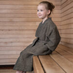 Hommikumantel RENTO BROWN, laste L/XL Saun RENTO