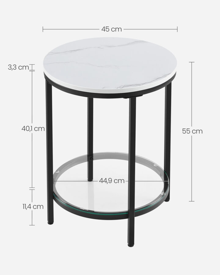 Abilaud 45x45x55cm, must Diivanilauad