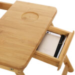 Sülearvutilaud (65-75)x35x(21-29)cm, looduslik Kontorimööbel