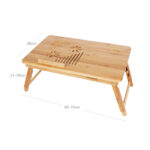 Sülearvutilaud (65-75)x35x(21-29)cm, looduslik Kontorimööbel
