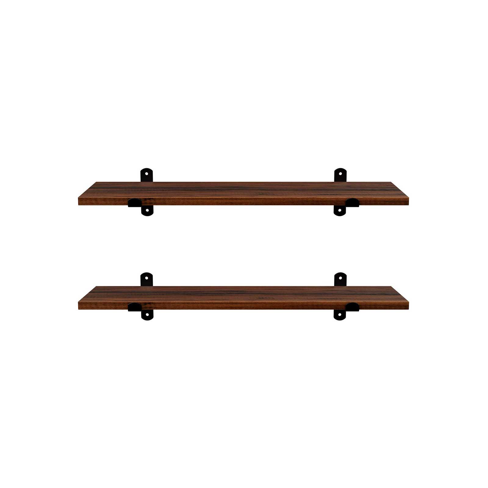 Seinariiul 60x20x7cm, antiik, puidumass pruun + must Seinariiulid