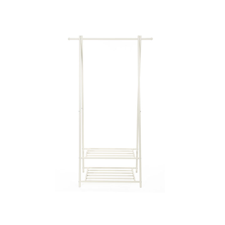 Riiderest 87.5x41x155cm, valge Riidestanged ja nagid