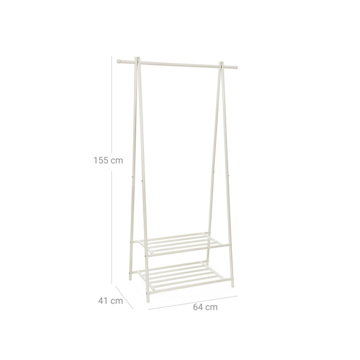 Riiderest 87.5x41x155cm, valge Riidestanged ja nagid