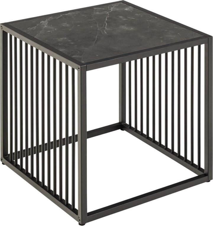 Abilaud STRINGTON 40x40xH40cm, must, melamiin, MDF, teras Diivanilauad ja abilauad Diivanilauad ja abilauad