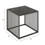 Abilaud STRINGTON 40x40xH40cm, must, melamiin, MDF, teras Diivanilauad ja abilauad Diivanilauad ja abilauad