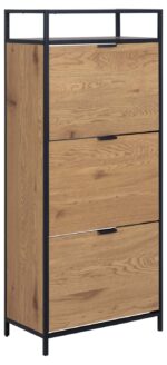 Jalanõudekapp SEAFORD 56x30xH129cm, must Elutoamööbel ACTONA