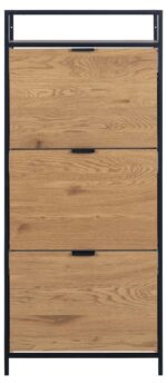 Jalanõudekapp SEAFORD 56x30xH129cm, must Elutoamööbel ACTONA