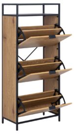 Jalanõudekapp SEAFORD 56x30xH129cm, must Elutoamööbel ACTONA