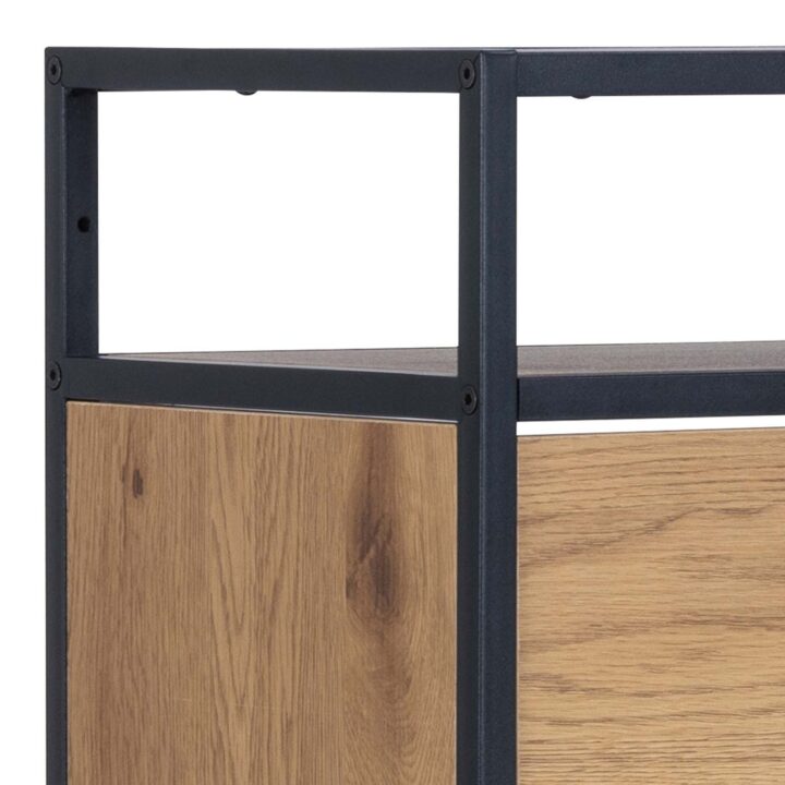 Jalanõudekapp SEAFORD 56x30xH129cm, must Elutoamööbel ACTONA